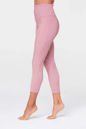 Sweetheart Midi Legging - Antique Rose Rib