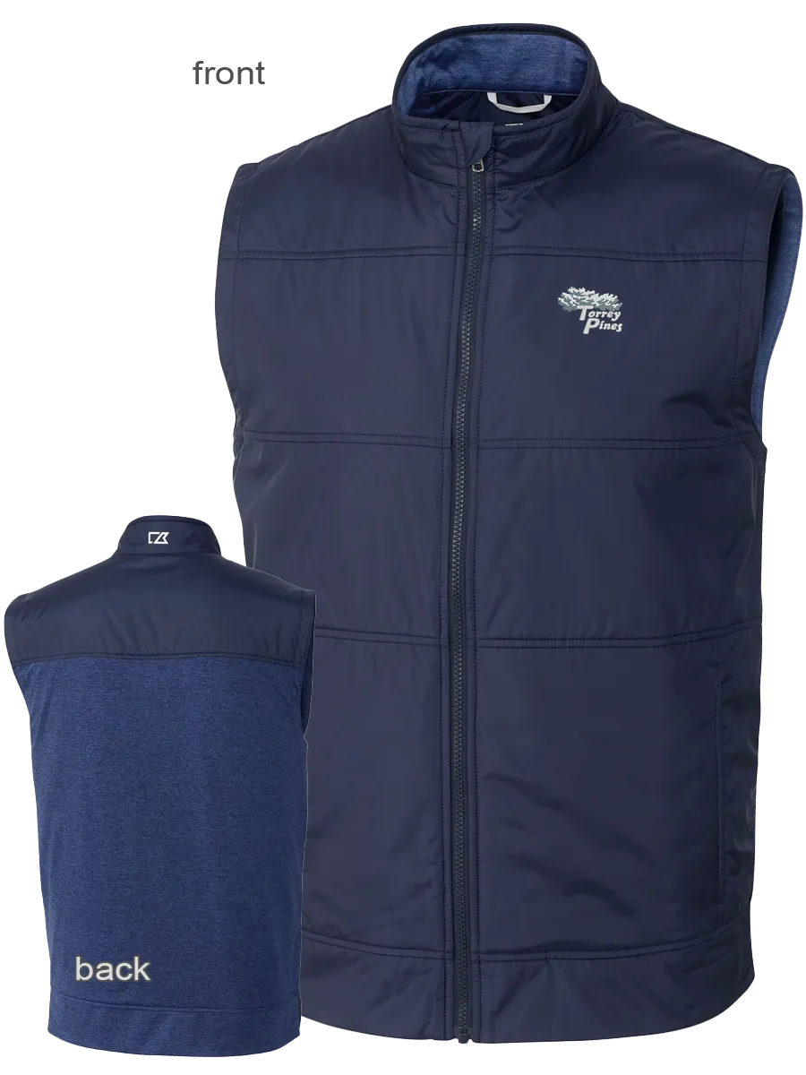 Torrey Pines Men's Stealth Hybrid Quilted Windbreaker Vest