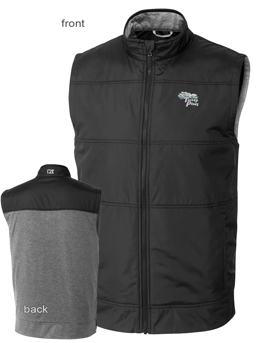 Torrey Pines Men's Stealth Hybrid Quilted Windbreaker Vest