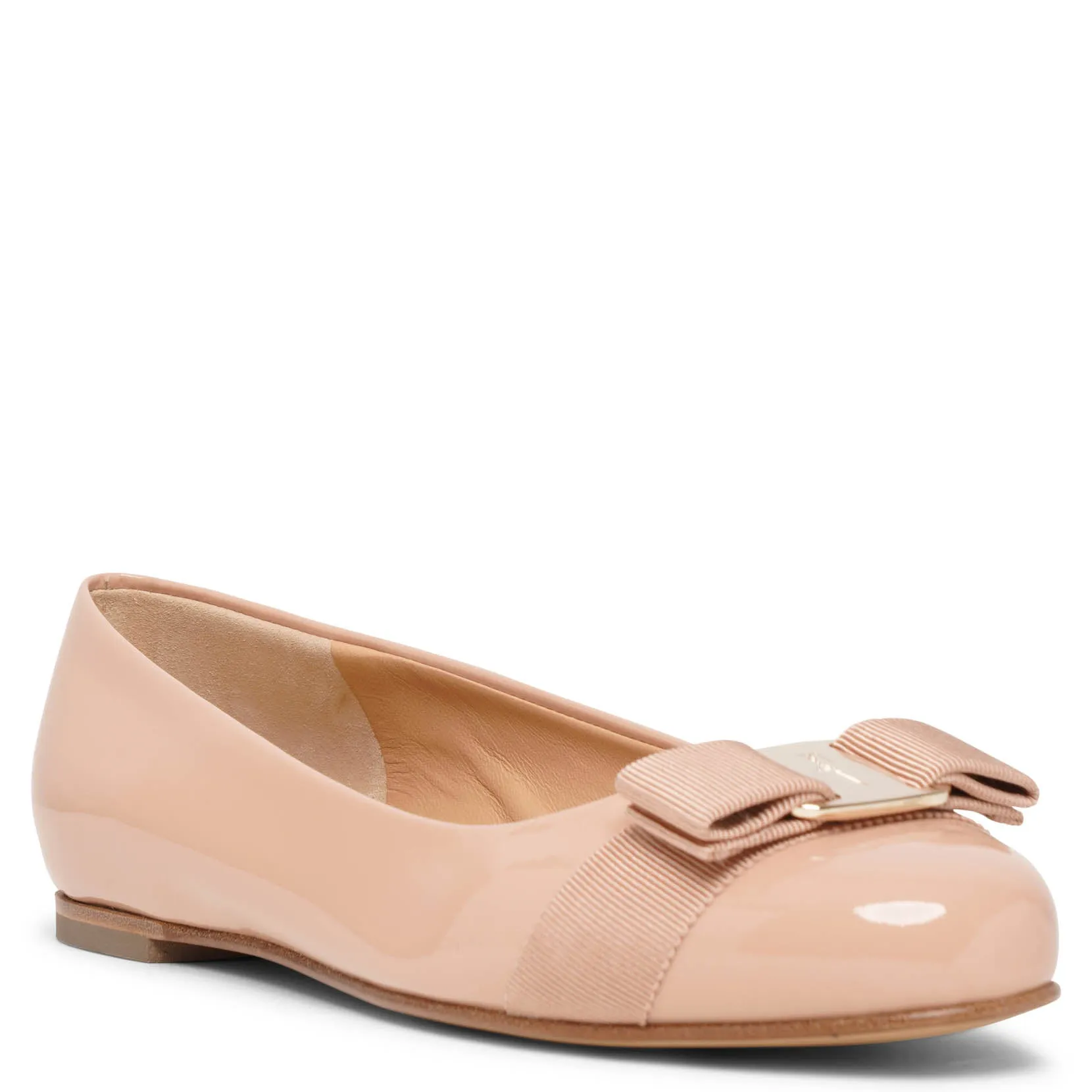 Varina patent beige ballet flats