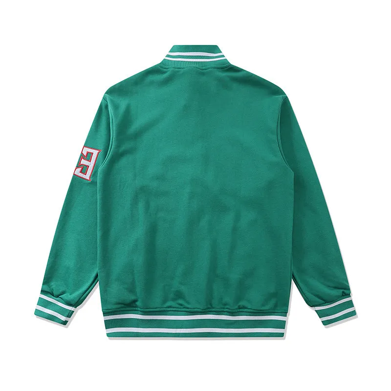 Varsity Bomber Jacket Embroidered Letter Baseball Uniform Men's Pilot Coat Jacket Spring Cardigan Sweater