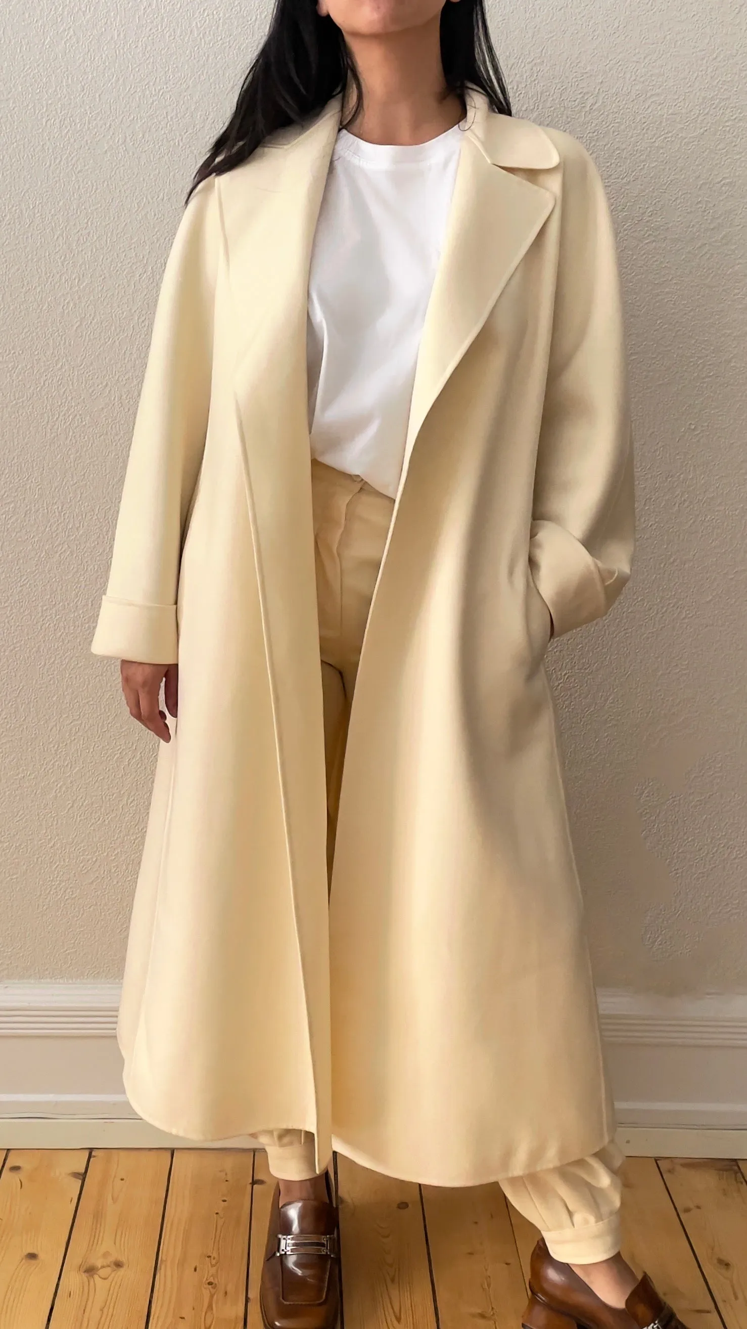 Vintage Cream Duster Coat - Miss Antonette
