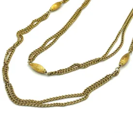 Vintage Monet Gold Double Chain Necklace
