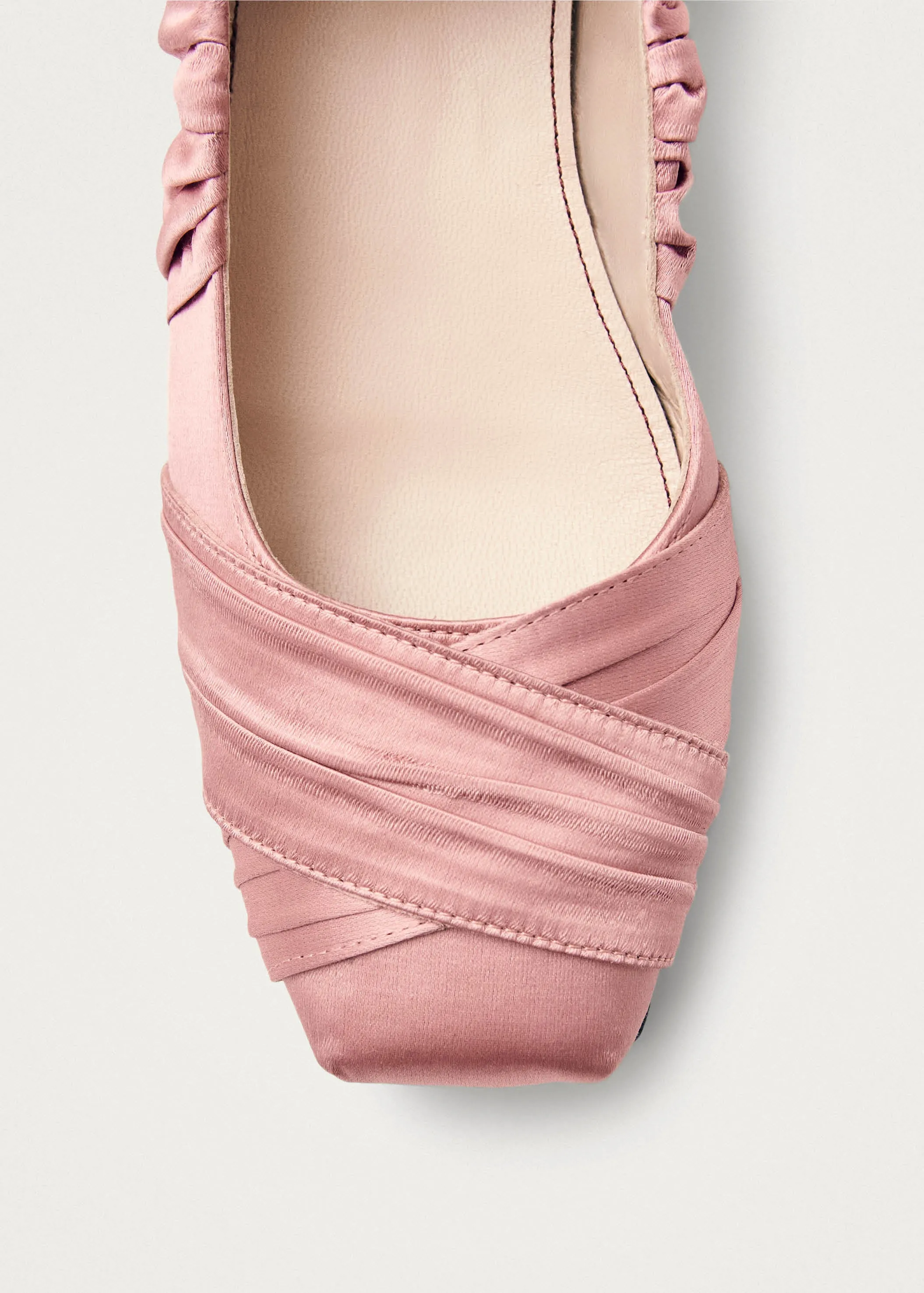 Volant Silky Pink Ballet Flats
